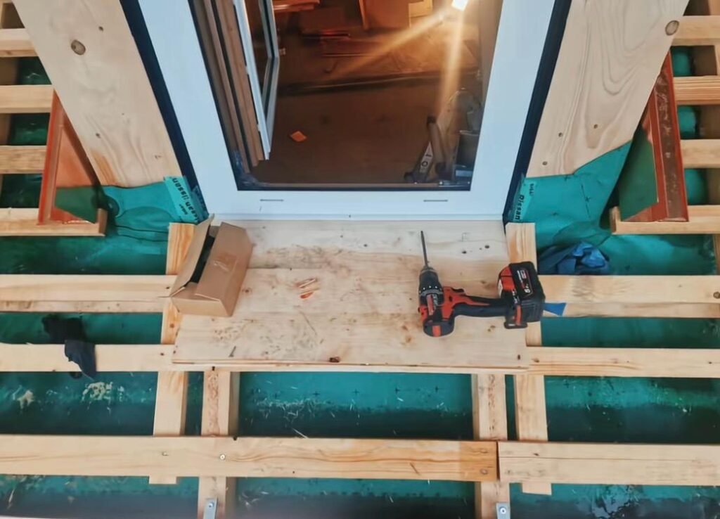 Preparation support bois avant bavette cuivre